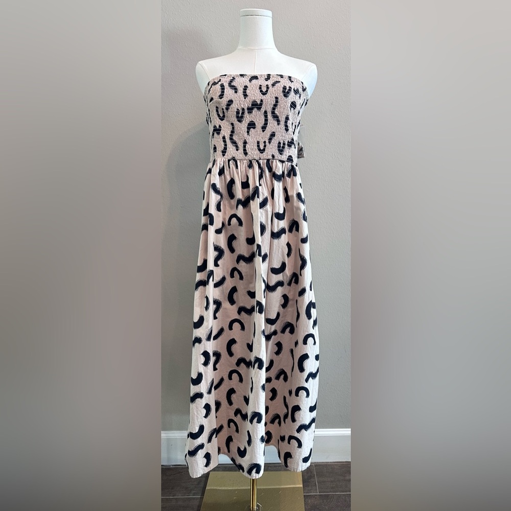 A NEW DAY Black and Cream Patterned Dress NWT
